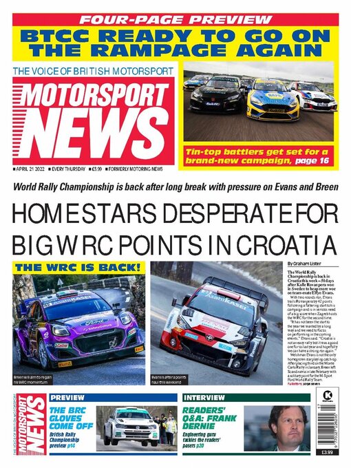 Title details for Motorsport News by Kelsey Publishing Ltd - Available